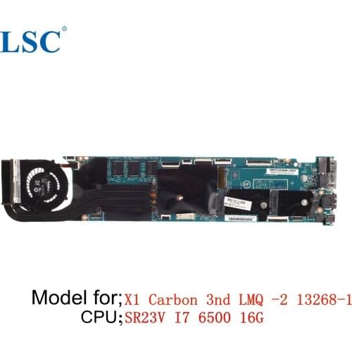 For Lenovo ThinkPad X1 Carbon Laptop Motherboard LMQ-2 13268-1 FRU;00HN993 00HN994 00HN991 CPU:I7 5600U 16G