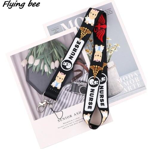 Flyingbee Medical Dog Lanyards Id Badge Holder Keychain ID Card Pass Gym Badge Holder Lanyard For Doctor Nurse Accessories X1829