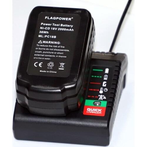 Freeshippig PCMVC PCLMVC PCXMVC Liion nickel-cadmium Battery Charger For Porter Cable Stanley 18V PC18B-2 PC18BLX PC18BLX PC489N