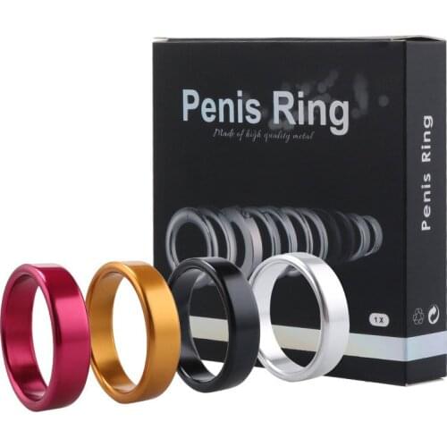 Adult Toys Aluminum Alloy Penis Cock Ring Erection Delay Time Masturbator For Man Male Bondage Chastity Device Sex Toys For Men