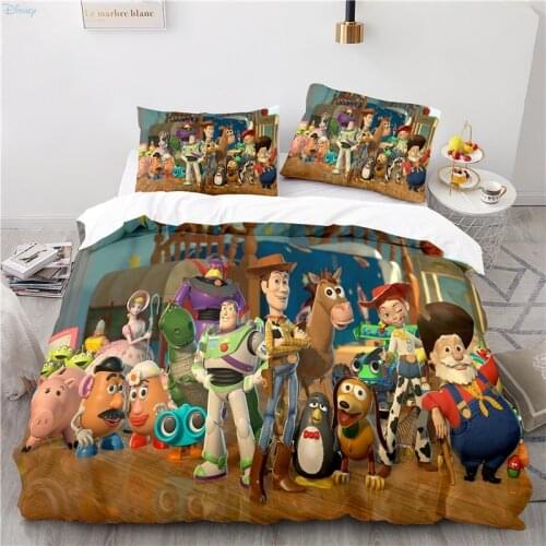 Disney Toy Story 4 Cartoon Printed Bedding Set for Adults Children Home Decor Digital Printing Duvet Cover Pillowcase Bedclothes