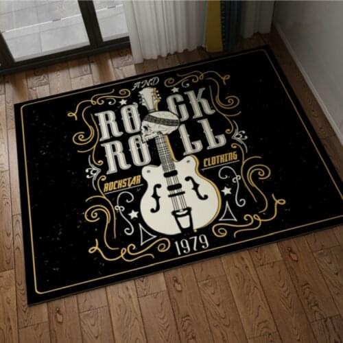 Colorful Piano Music Rock Carpet Bedroom Kitchen Guitar Rugs Kids Room Decorative Play Mat Area Rug Pastoral Carpet Living Room