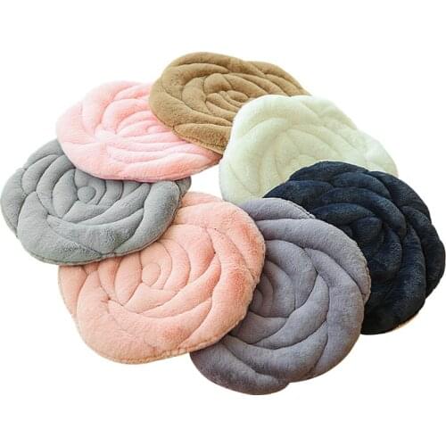 Round Shorthaired Rose Cushion tatami plush chair cushion Home Floor Decor Cushion Pad Car Mat Chair Japanese Style