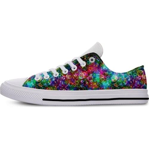 Colors bubble Multicolor Abstract Retro Spot New Arrive Lightweight Classic Canvas Shoes Men Women Casual Breathable Sneakers