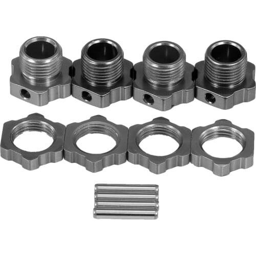 M17 17mm Aluminum Wheel Hex Hubs Adapter Nut with Pin for 1/8 RC Car Buggy Truggy Monster Truck HPI HSP Traxxa Racing Crawler