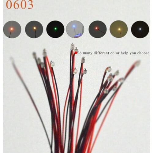 Model lighting Toys 20pcs Train HO N Scale Model Trains Pre-soldered Micro Litz Wired LED Leads Light Sand Table Layout Diorama