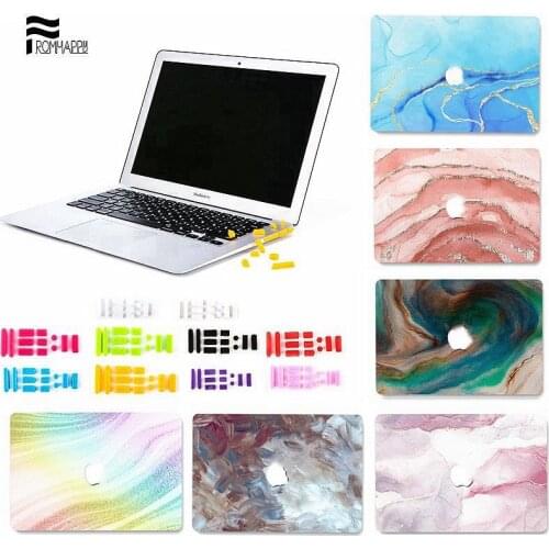 Marble Hard Shell Laptop Case for Macbook Pro 13 M1 Case A1708 A2159 Pro 16 15 12 Touch ID for Macbook Air 13 Case A2179 A2337