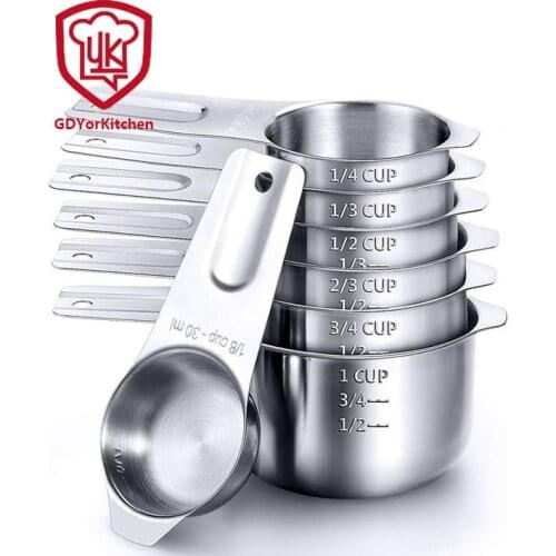 304 stainless steel measuring cup set of 7 measuring cup measuring spoon set baking tool