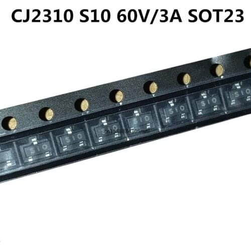 Original 50pcs/ CJ2310 S10 60V/3A SOT23 MOSFET