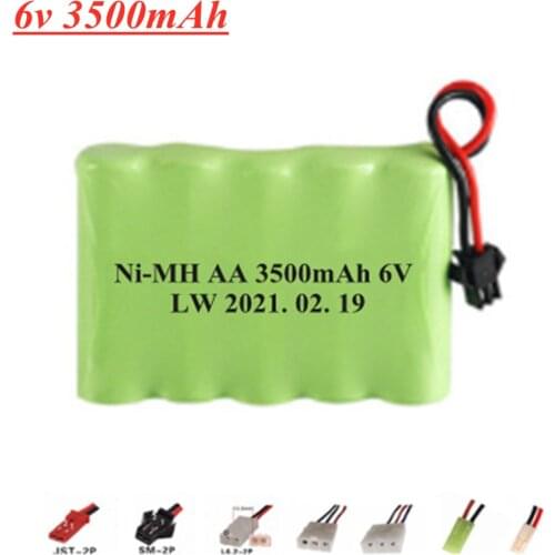 Upgrade 6V 3500mah NI-MH rechargeable Battery For Rc toys Cars Tanks Trucks Robots Boats Guns model 6.0v 3000mAh nimh battery