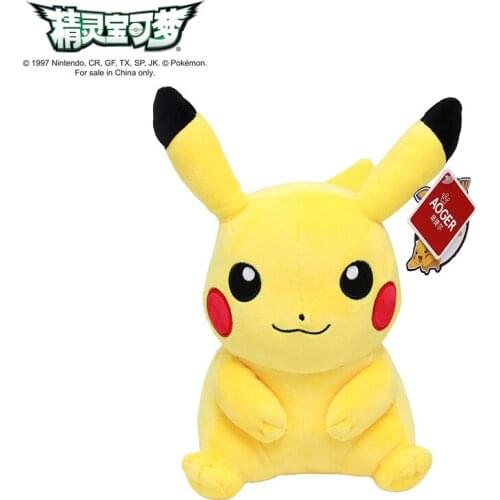 Genuine Anime Pikachu Plush Pendants Toys Cartoon Stuffed Animal Doll Go Pokemon Plush for Kids Decor Pillow Birthday Gift