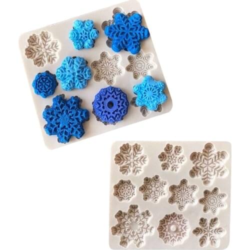 Christmas series snowflake liquid silicone mold diy sugar cake bakery mold factory direct B081