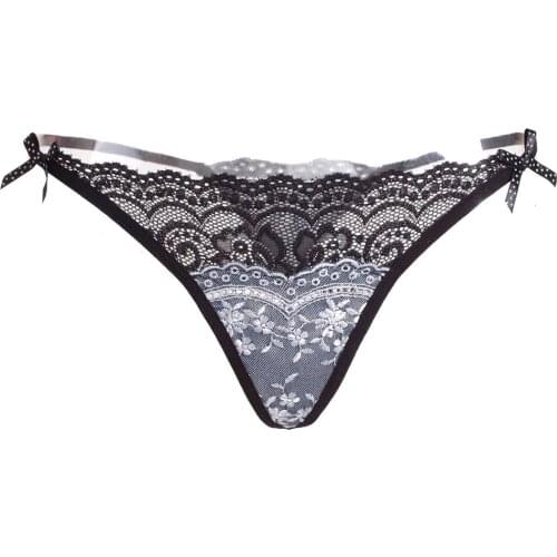 Sexy Women Transparent Panties Thong For Sex Embroidery Lace Sheer Erotic Women Sex Panties Sexy Thongs and G strings For Ladies
