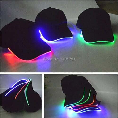 Party cap EL Products 3 Colors For Choose Fashion LED Light up hat lumious led cap