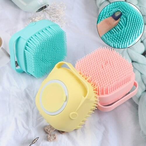 Soft Silicone Rubber Brushes Shampoo Brush Cat Comb Scrubber Shower Brush Massager Portable Household Small Pet Dog