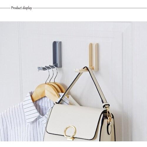 Folding hook storage rack hanger foldable hanging self-adhesive traceless hook provides a durable home hanger