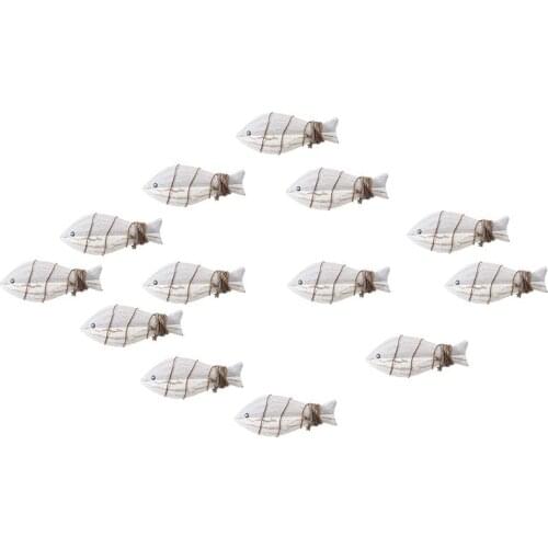 Mediterranean Model Room Hotel Solid Wood Half Fish School Of Fishes Wall Hanging Home Background Entrance Decoration Ornament