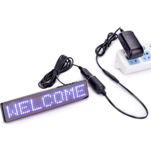 4.36 M (14 ft) wires Store promotional Advertising Scrolling LED Sign English Remote Control LED Car Sign Board Programmable DIY