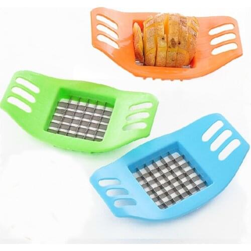 French Fry Cutter Vegetable Potato Slicer Cutter Chopper Chip Maker Tool Potato Cutting Gadgets Machine Cuts Kitchen Accessories