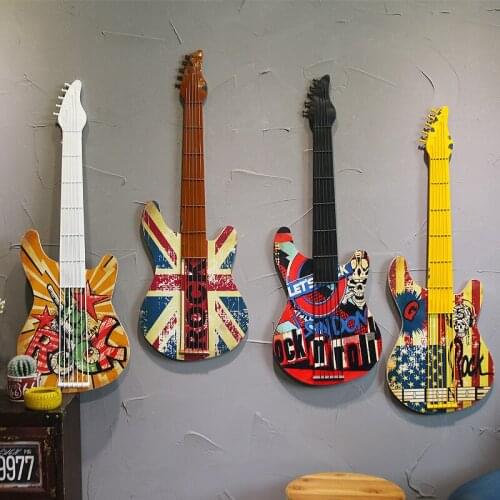 VIP Wrought Iron Guitar Wall Hangings home Decoration Home Wall-decor Creative Cafe Bar Ktv Restaurant Style