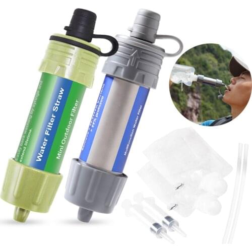 Outdoor Water Filter Straw Water Purifier System with 5000 Liters Filtration Capacity for Camping Hiking Emergency Survival Tool