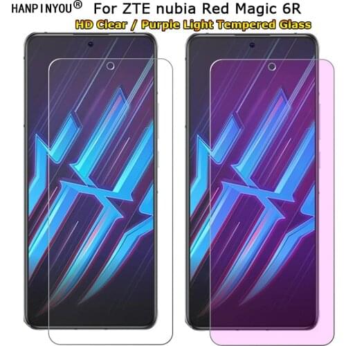 For ZTE nubia Red Magic 6R 6.67" Clear / Anti blue Purple Light Ray Eye Care Tempered Glass 9H Screen Protector Film