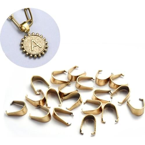 50 Pcs/Lot Stainless Steel Buckle Pendant Melon Seed Clasp Pendant Gold DIY Necklace Bracelet Connector Jewelry Accessories