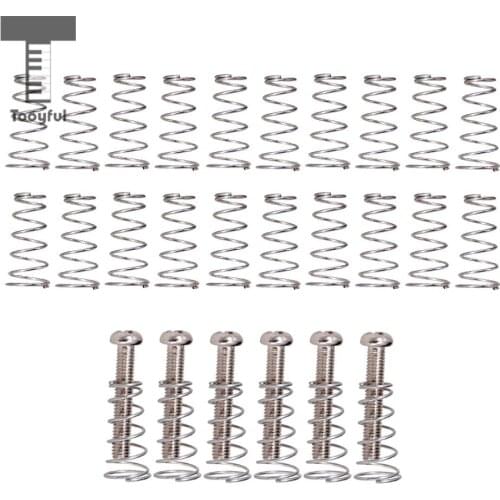 Iron Guitar Bridge Tailpiece With Mounting Screws Guitar Pickup Mounting Springs for Electric Guitar Bass Parts Silver