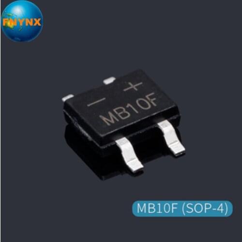 200PCS Original Single Phase Glass Passivated Bridge Rectifier MB6F MB10F SOP-4