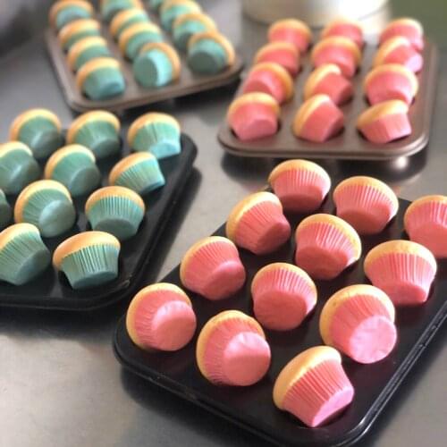 4/6/12 Cups Cupcake Baking Tray Nonstick Muffin Cake Pan Carbon Steel Egg Tart Baking Pan Cake Mold Kitchen Bakeware Accessories