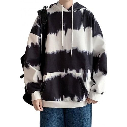40% Dropshipping!! Men Women Long Sleeve Oversized Hoodie Tie Dye Gradient Color Pocket Sweatshirt
