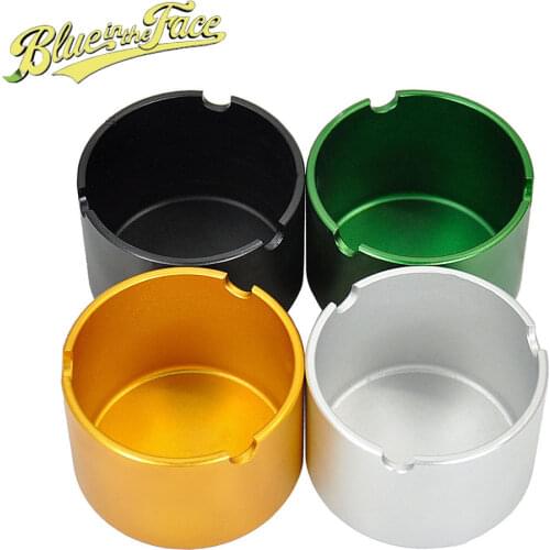 Aluminum Cigarette Ashtray with 3 Holder Round Original Cigar Ash Tray Smoking Accessories