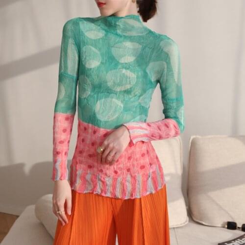 BLUE FOLD Silk Blouses