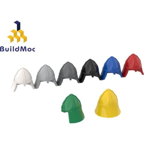 BuildMOC 3844 MINI KNIGHTS HELMET For Building Blocks Parts DIY Construction Creative gift Toys