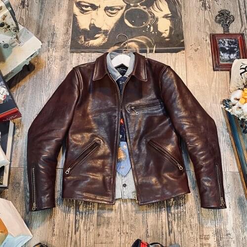 CD1300 Asian Size, Read Description Super Quality Genuine Argentine Bull Leather Slim Stylish Biker Jacket