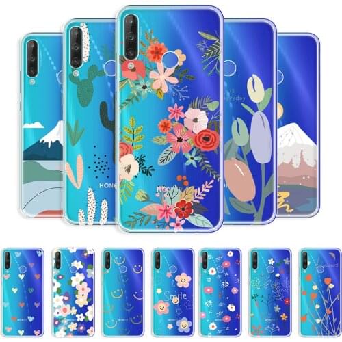 For Huawei P40 Lite E Case Clear Fashion Cover For Honor 9C Soft TPU Phone Shell For Huawei Y7P Capa Transparent Shockproof Case