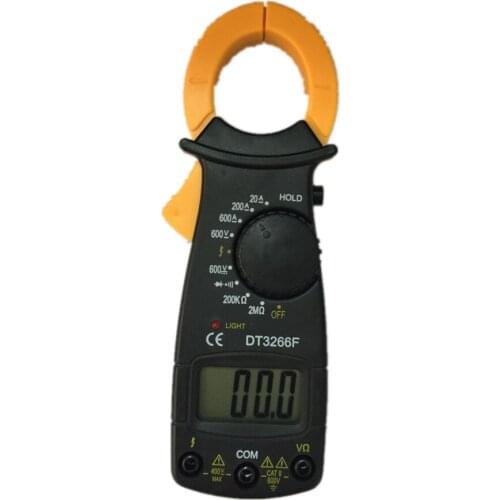 Mini DT3266F Digital Clamp Meter Digital Ammeter With Buzzer For AC Current Function AC/DC Voltage Measurement Max Reading