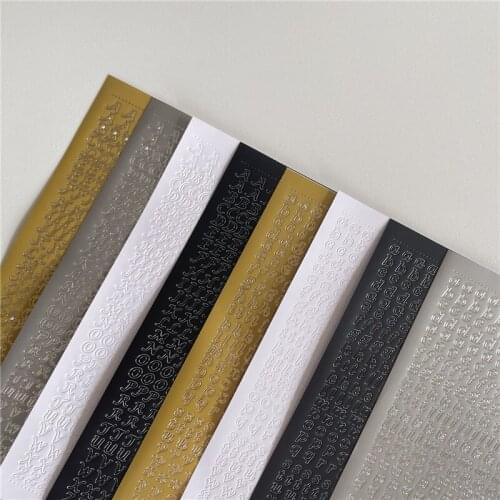 1Pcs Bronzing Gold Silver Letter Number Decorative Stickers for DIY Idol Card Album Scrapbooking Diary Sticker Korean Stationery