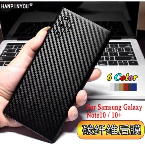 For Samsung Galaxy Note20 Note10 S20 Ultra S10 S10e S9 S8 Plus Note9 New Rear Cover Back Decal Skin 3D Carbon Fiber Sticker Film