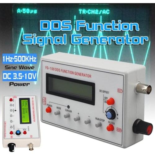 Dropshipping DDS Function Signal Generator Sine+Triangle+Square Wave Frequency 1Hz-500KHz Free Shipping Fast Delivery