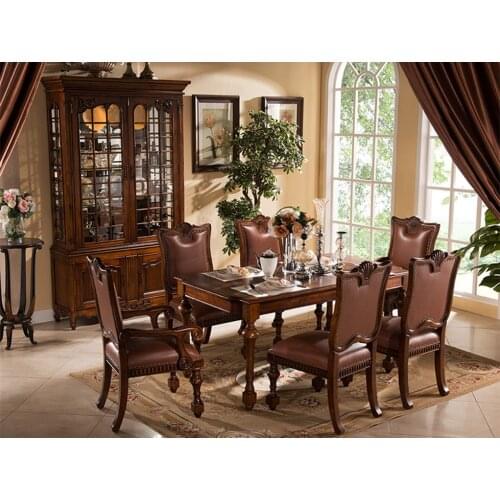 European style antique dining room set Европейский стиль антикварная столовая набор GH157
