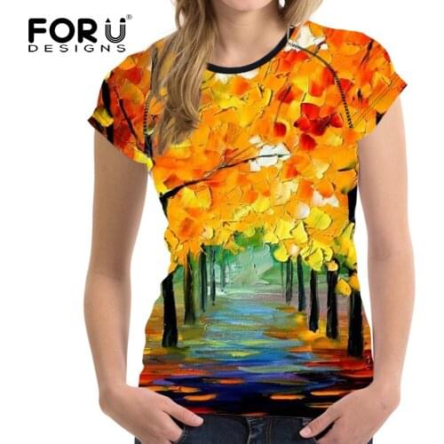 FORUDESIGNS Women's Cropped T-shirts