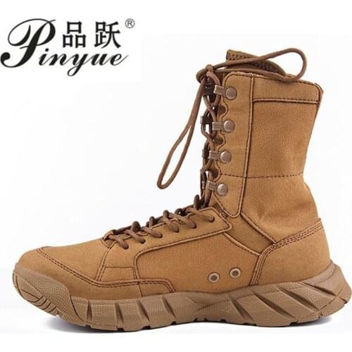 Outdoor Autumn Men Hiking Shoes Tactical Military Combat Army Training Trekking Sneakers Waterproof Breathable Anti-Slip Boots