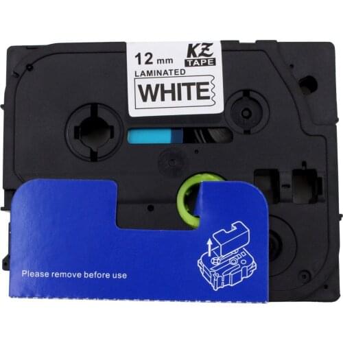 Black on White Label Tape for Brother P-Touch 1100 1130 1150 1160 1170 1180 1190 1200 1250 1280 1290 1300 1400 1600