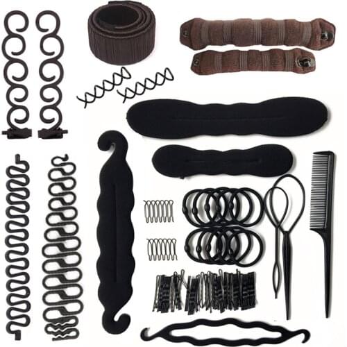 Magic Donut Hair Bun Maker Women Hair Accessories Braiding Hair Styling Tools DIY Hairstyle Braider Twist Hair Clips Hairpins