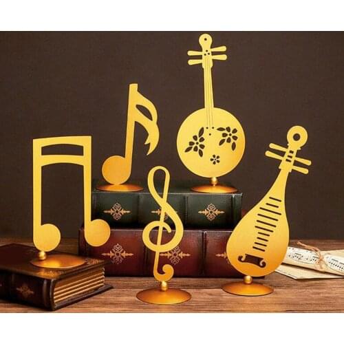 New Home Decor Tools Wrought Iron Musical Note Instrument Home Decoration Musical Note Ornament Instrument Home Decoration