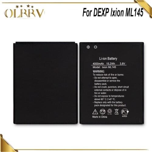 OLRRV 4000mAh For DEXP Ixion ML145 Battery Replacement Parts for DEXP Ixion ML145 High Quality mobile phone Battery