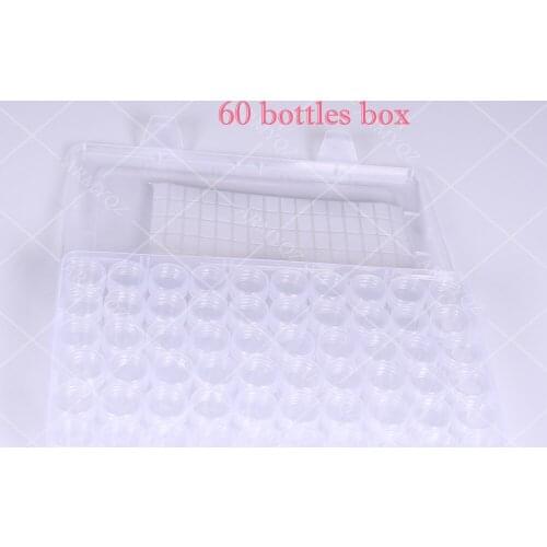 PDMDOG diamond painting storage box, portable bead storage box 60 Bottles Box container diamond painting tool accessories