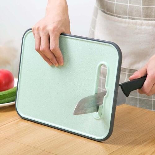 Wheat straw plastic cutting board kitchen double-sided classification cutting board whetstone cutting mat kitchen tool