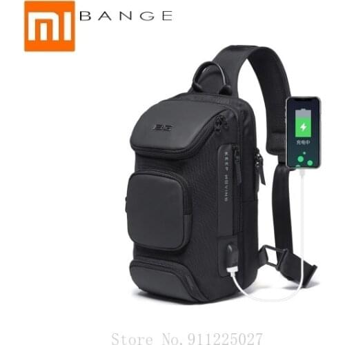 Xiaomi New Fashion Casual USB Charging Outdoor Travel Crossbody Shoulder Bag Mens Chest Bag Short Trip Pack